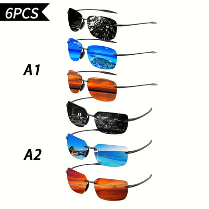Lunettes de soleil polarisées pour hommes – Pack de 3 ou 6, protection UV400, verres HD anti-reflets, monture en polycarbonate légère, lunettes pour la conduite et les sports de plein air, lot cadeau pour lui