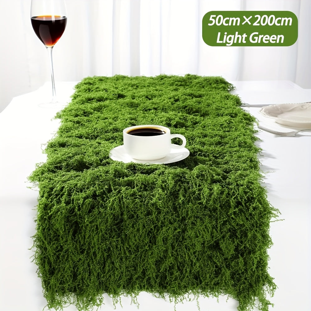 Rouleau de tapis de mousse artificielle 50x200 cm – Faux gazon pour mur, jardin, mariage, toit et décoration intérieure/extérieure, découpable et facile à entretenir