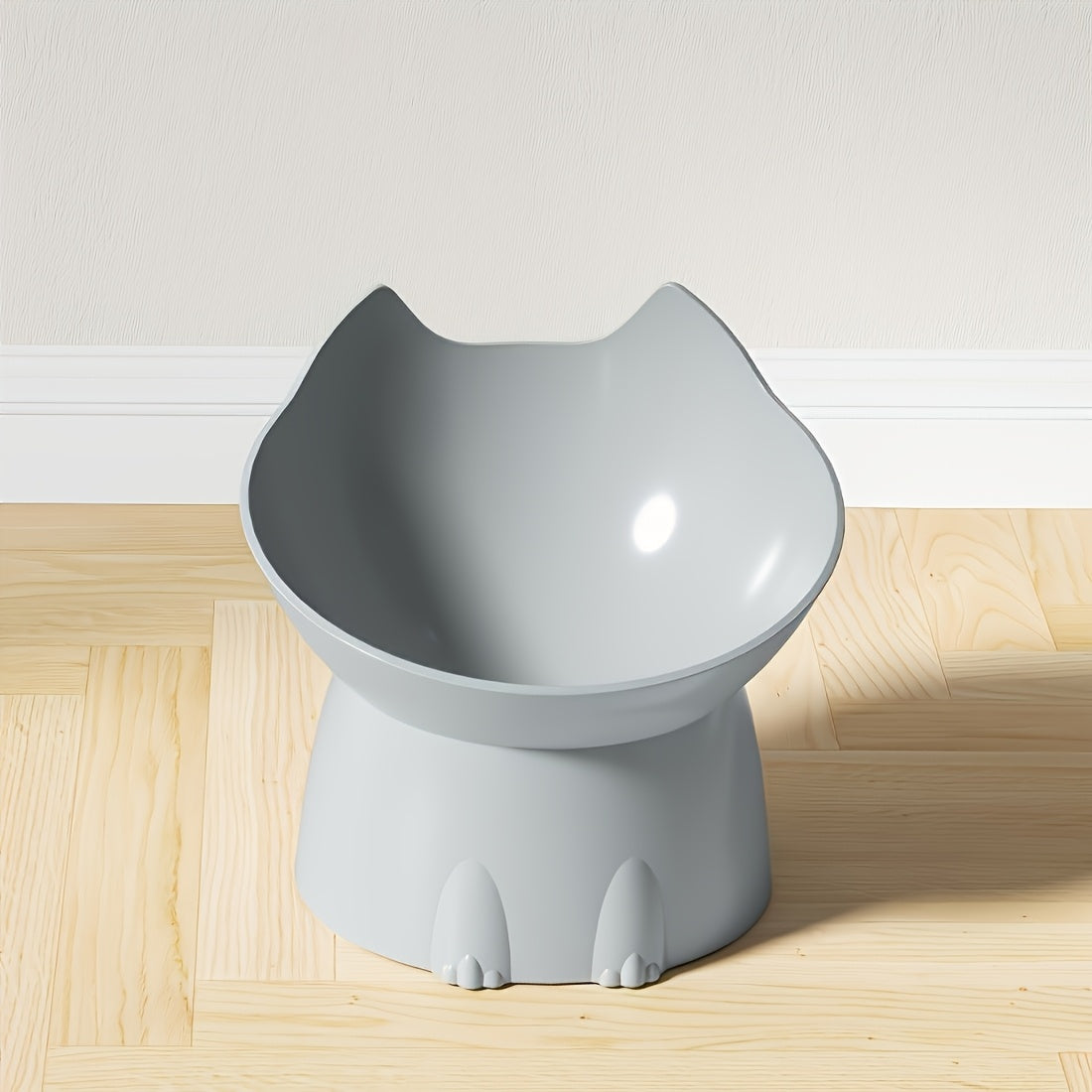Gamelle pour chat oreilles de chat surélevée antidérapante - Bol pour chat mignon en polypropylène surélevé pour une alimentation confortable, écuelle ludique en forme d'oreilles de chat pour chats d'intérieur