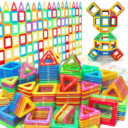 Magnetic Building Blocks Set 40/80/100pcs for Kids – STEM Educational Magnet Tiles Construction Toy, Creative Learning Gift for Boys & Girls, Develops Hands-On & Problem-Solving Skills