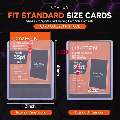Lot de 2000 protecteurs de cartes rigides (Top Loaders) 3x4 - Étuis rigides pour cartes de baseball, football, basket-ball, Pokémon, MTG et autres cartes à collectionner | Étui de rangement en gros