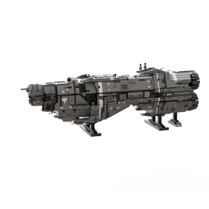 6595 Pieces MOC Sci-Fi Heavy Cruiser UNSC Warship Building Kit – Modular Micro Bricks Collectible Interstellar Vessel Model for Adults, Space Enthusiasts, Home Office Display Decor & Gift