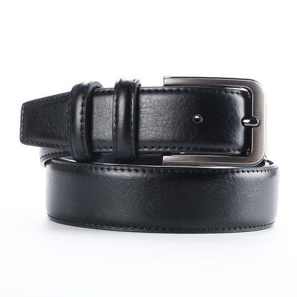Lot de 2 ceintures pour homme en cuir véritable avec boucle automatique à cliquet – Taille ajustable 32"-44", noir et marron, ceinture habillée pour homme, style professionnel et décontracté