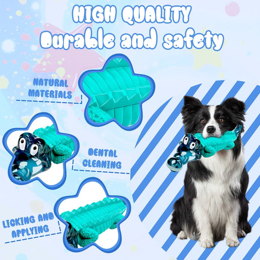 Jouet à mâcher Crocodile pour chiens destructeurs – Jouet en caoutchouc indestructible au goût de lait avec crêtes dentaires pour chiens de taille moyenne à grande (9-45 kg), idéal contre l'ennui et pour le nettoyage des dents