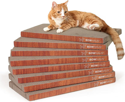 CAPHAUS Griffoir et transat réversible pour chat – Grand tapis à griffer en carton haute densité à 5 couches, 43 x 21,6 cm, protège les meubles, convient aux foyers avec plusieurs chats et aux races de grande taille