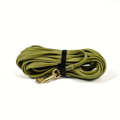 Laisse de dressage longue pour chien - Nylon enduit de PVC imperméable, résistance à la traction de 272 kg (600 lb), longe pour le rappel en extérieur, disponible en 1,5 m, 3 m, 6 m et 9 m (5, 10, 20 et 30 pieds), facile à nettoyer