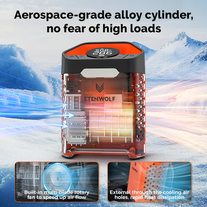 Compresseur d'air portable pour pneus – Gonflage rapide en 1 min, cycle de service 100 %, rechargeable par USB, affichage numérique, robuste pour pneus de voiture, vélos et ballons