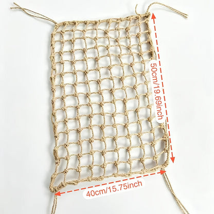 Filet d'escalade pour oiseaux, hamac tressé en maille pour perroquets, perruches, calopsittes, conures, filet de corde pour cage, jouet d'activité, petite et grande taille