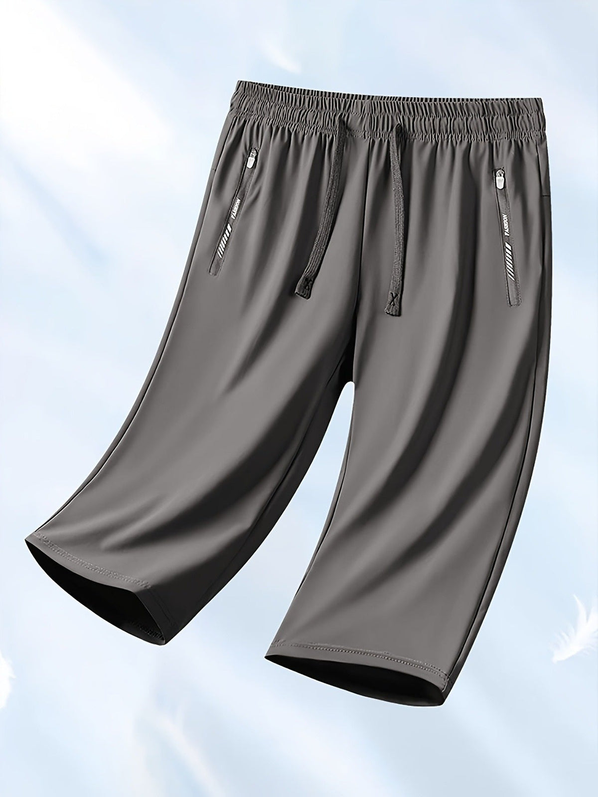 Women's Cooling Capri Pants Solid Color Mid Elasticity Smooth Fabric - Casual Lightweight Summer Cropped Pants for Daily Outings Leisure Travel Beach Vacation