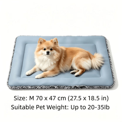 Tapis rafraîchissant pour chien pour l'été – Coussin rafraîchissant pour animal en polyester doux avec soutien cervical, tapis de sol de couchage intérieur pour chiens et chats très petits, petits et moyens, lit de soulagement de la chaleur