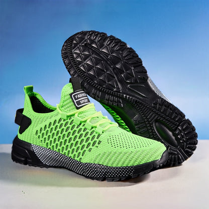 Baskets respirantes à double maille pour hommes – Chaussures de course légères et antidérapantes pour le jogging, le fitness, les voyages quotidiens et une tenue décontractée, chaussures de sport tendance, tailles US 7-14, disponibles en plusieurs coloris