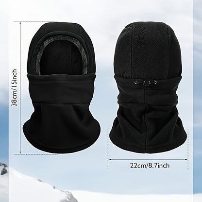 Lot de 2 cagoules de ski coupe-vent en polaire – Protection intégrale du visage et du cou pour hommes et femmes, idéale pour le cyclisme, le ski, le snowboard, la moto et les sports d'extérieur par temps froid, bonnet chaud unisexe