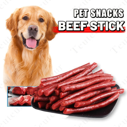 Bâtonnets de bœuf naturels de qualité supérieure pour chiens – Friandises protéinées sans céréales, type viande séchée et à mâcher pour chiots, chiens adultes de petite, moyenne et grande taille, récompenses d'éducation durables pour toutes les races