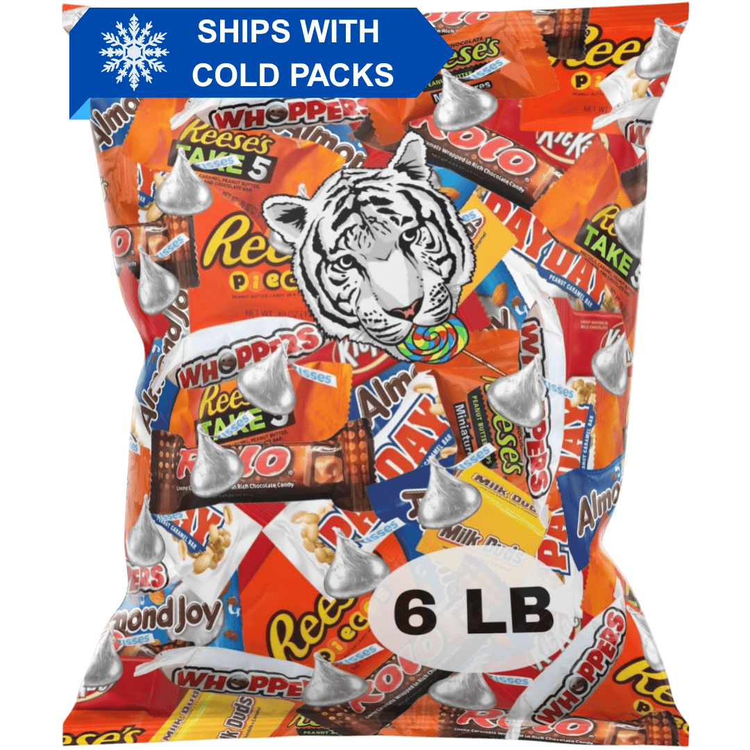 Assortiment de chocolats en vrac, emballés individuellement, idéal pour les fêtes, Halloween, les vacances, les cadeaux de Noël, les collations de bureau, 2 lb, 4 lb, 6 lb