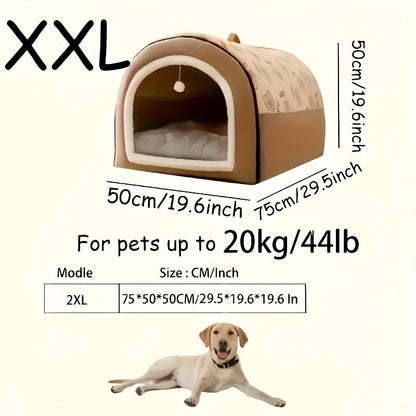 Panier pour chien lavable avec housse amovible et fond antidérapant – Soutien en mousse orthopédique, lit douillet toutes saisons pour chiens de petite, moyenne et grande taille jusqu'à 45 kg, motif cartoon, lavable en machine