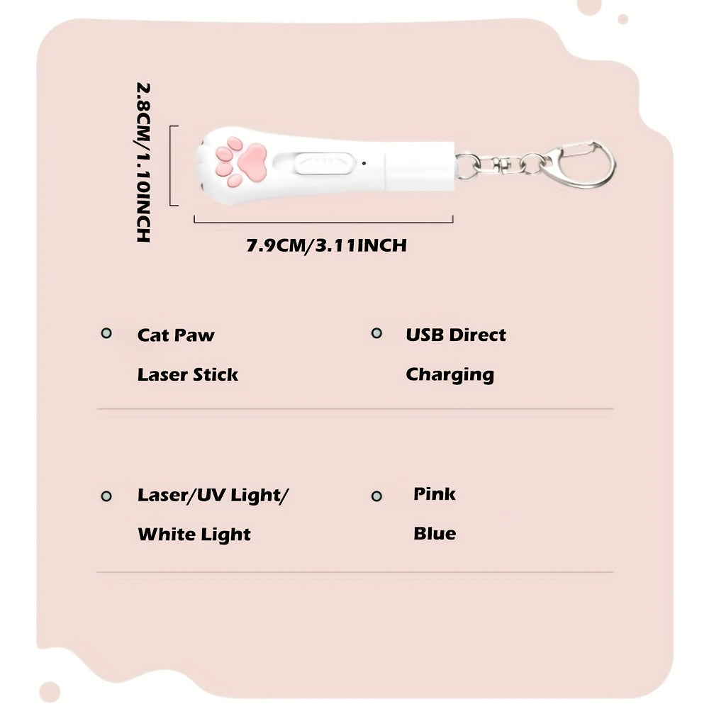Jouet interactif 7-en-1 pour chat, rechargeable par USB – 7 modes de jeu pour chats et chiens d'intérieur, jouet d'exercice pour la chasse, souris bonus incluse, cadeau idéal pour Noël et les anniversaires des animaux de compagnie