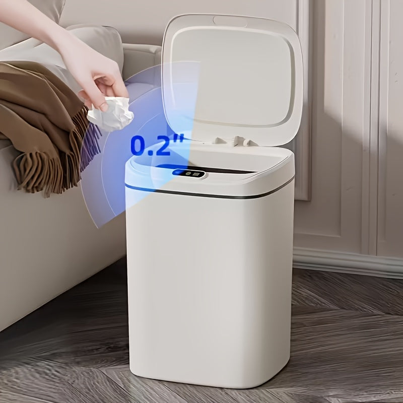 Poubelle intelligente à induction avec couvercle hermétique et technologie anti-odeurs, interrupteur tactile, capteur automatique mains libres, facile à nettoyer pour bureau, salle de bain, chambre et cuisine