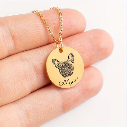 Collier médaillon personnalisé pour portrait d'animal de compagnie – Bijou photo fait main pour chien et chat, argent, or, or rose, 1 à 3 médaillons – Cadeau pour amoureux des animaux, collier comm émoratif et d'anniversaire