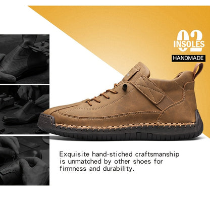 Bottines sans lacets pour hommes, mocassins mi-hauts légers, semelle amortissante antidérapante pour la marche, la conduite, le bureau décontracté, semi-formel, printemps, automne, UE 34,5-48
