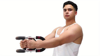 Appareil d'entraînement de la force des bras, extenseur de poitrine, barre à 3 niveaux de résistance réglables, extenseur portable et détachable pour renforcer les avant-bras, appareil de musculation pour le haut du corps à domicile