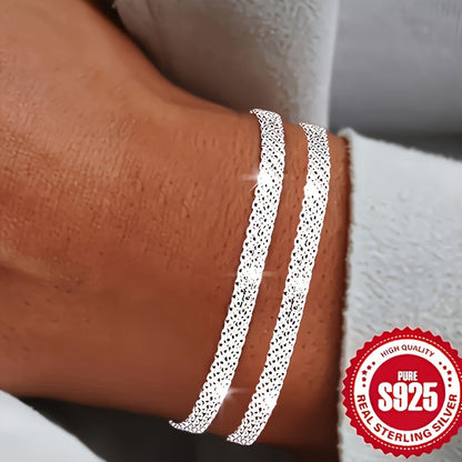 Lot de 4 bracelets tressés en argent sterling 925, joncs tissés empilables pour femmes et hommes, bijoux bohèmes minimalistes, cadeau