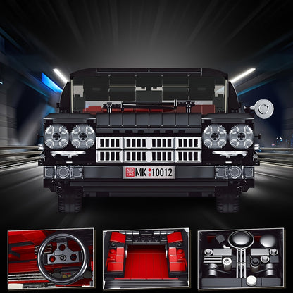 Kit de construction de voiture de sport noire Mould King 10012, 1245 pièces, ensemble de construction de modèle de supercar MOC - Modèle d'exposition version statique, cadeau créatif pour adultes et collectionneurs 14 ans et plus