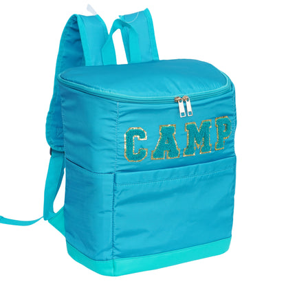 Sac à dos glacière isotherme 30 canettes motif léopard avec poches en filet et bretelles réglables - Sac glacière en nylon étanche pour la plage, le camping, le pique-nique, la randonnée, les voyages et l'usage quotidien
