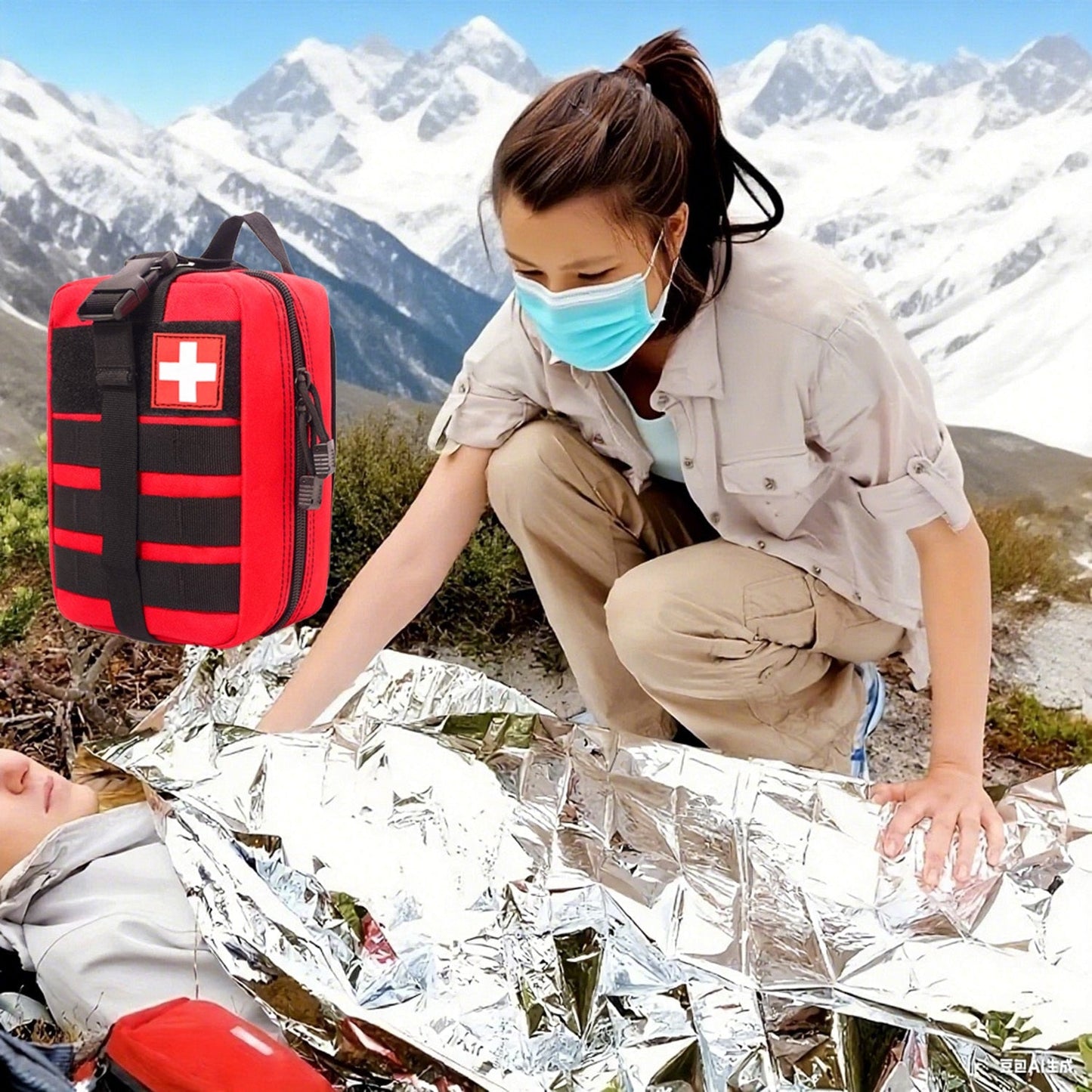 Tactical IFAK First Aid Kit with Tourniquet, Scissors & Whistle – Portable Trauma Bag for Hiking, Camping, Hunting, Car & Outdoor Emergencies, Multiple Sizes & Colors Available