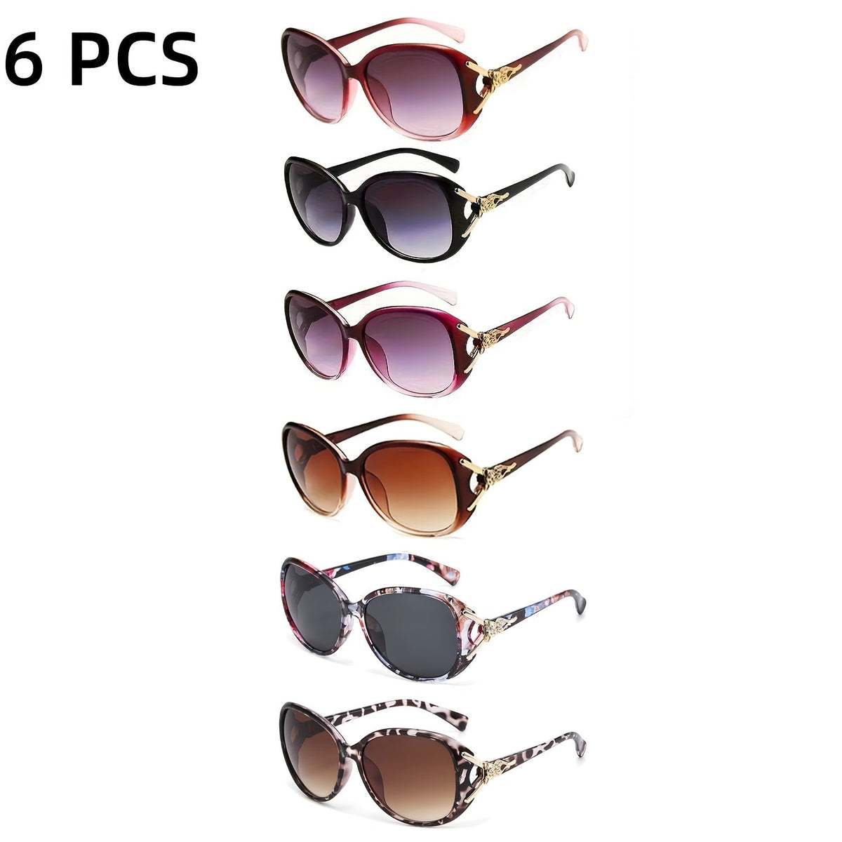 Lunettes de soleil oversize tendance pour femmes PALESHY – Protection UV, anti-reflet, légères, accessoires d'été, disponibles en lot de 3 ou 6, ensemble de lunettes de soleil en gros pour la plage, le voyage et les cadeaux