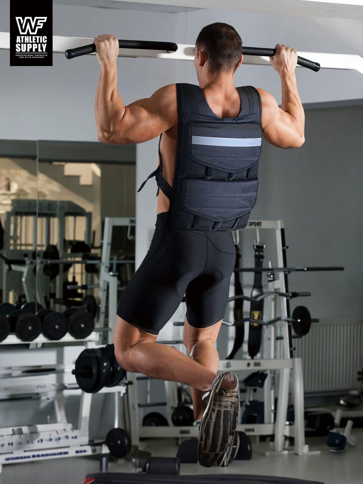 Gilet lesté ajustable de 18 kg (40 lb) pour la musculation et la course – Poids amovibles, nylon renforcé, bandes réfléchissantes, bretelles rembourrées, gilet de poids pour hommes et femmes