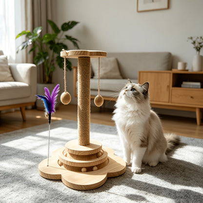 Arbre à chat et griffoir – Griffoir en sisal et bois massif, styles variés : champignon, dauphin, velours, hamac et planche verticale, tailles S/M/L/XXXL pour chats de tous âges