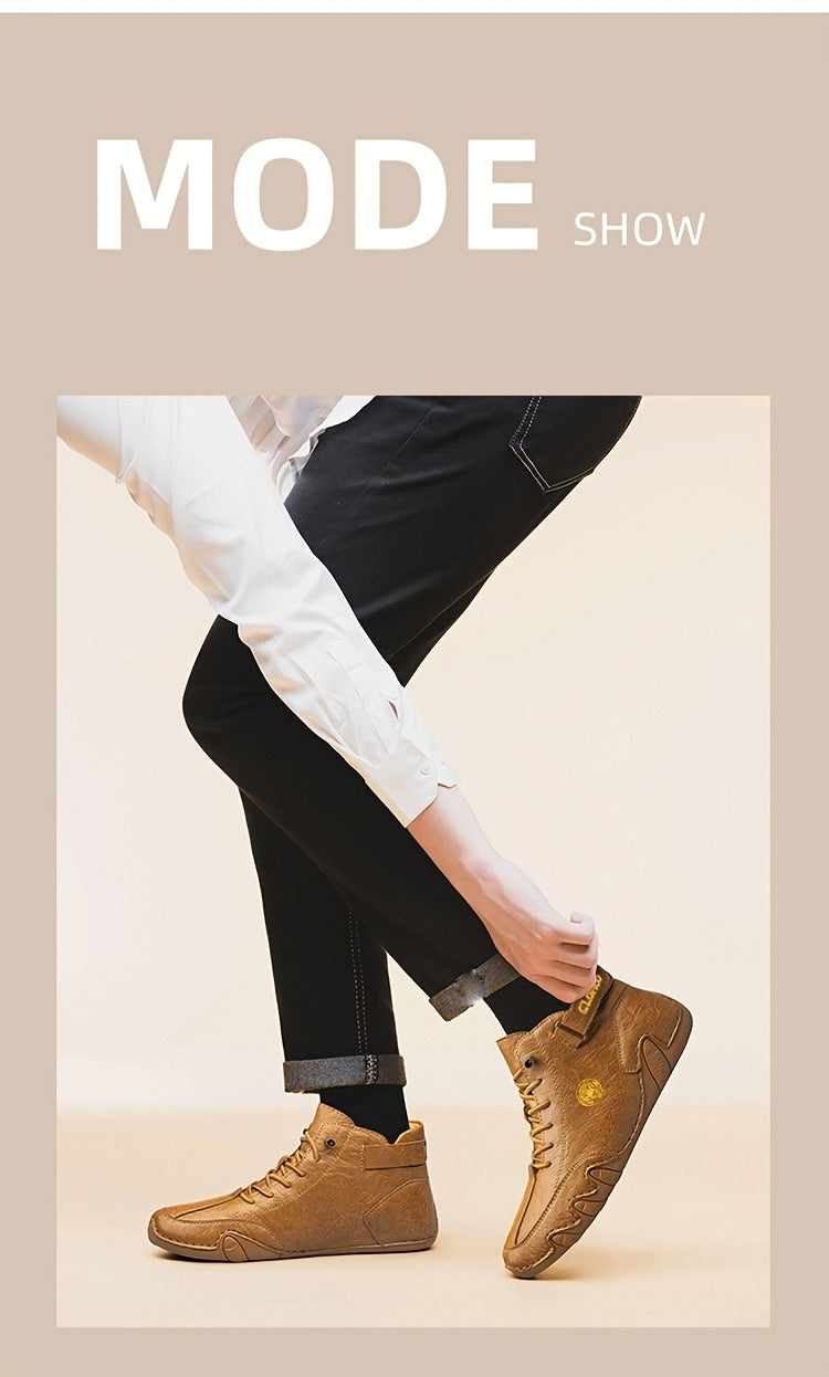 Baskets montantes pour hommes, chaussures décontractées respirantes à lacets, semelle en caoutchouc souple antidérapante, chaussures de marche en extérieur pour hommes, US 7-12, couleurs multiples