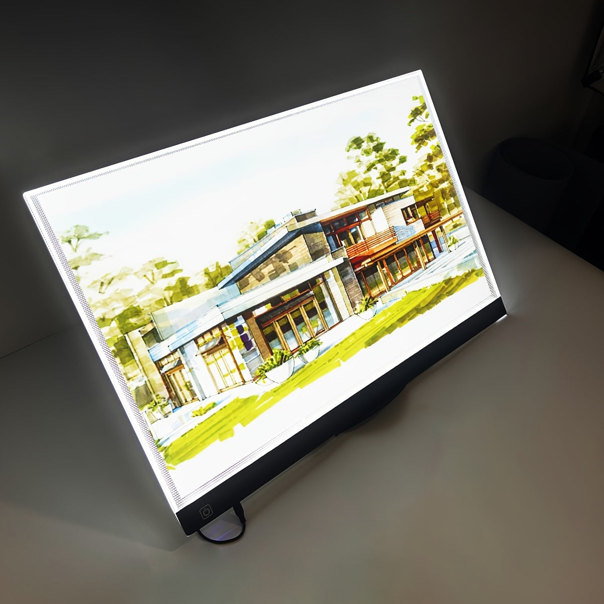 Table lumineuse LED A2 pour diamond painting, traçage et dessin, 3 niveaux de luminosité, alimentée par USB, tablette lumineuse en acrylique ultra-fine, 40 x 60 cm, fournitures d'art diamant et animation