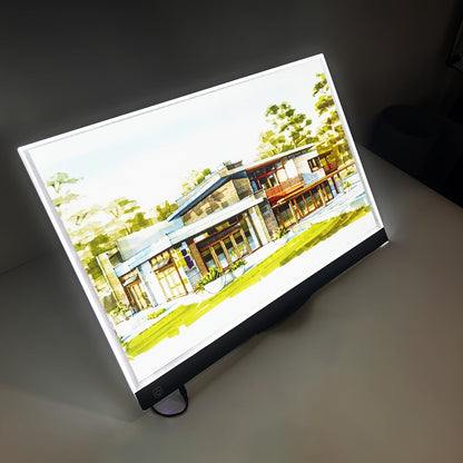 Table lumineuse LED A2 pour diamond painting, traçage et dessin, 3 niveaux de luminosité, alimentée par USB, tablette lumineuse en acrylique ultra-fine, 40 x 60 cm, fournitures d'art diamant et animation