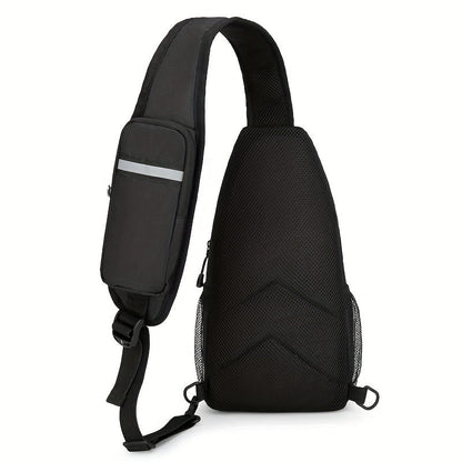Sac à bandoulière grande capacité pour hommes et femmes – Sac de voyage polyvalent style sport brodé avec fermeture éclair sécurisée, idéal pour les trajets quotidiens mains libres et les activités en plein air, plusieurs coloris disponibles