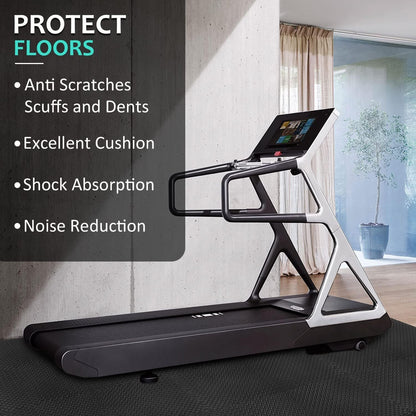Tapis de sol emboîtable en mousse EVA pour exercice, 2,2 m² (24 pi²), 6 dalles de 61 x 61 x 1,3 cm pour salle de sport, garage, maison, bureau, yoga, gymnastique, Pilates, noir