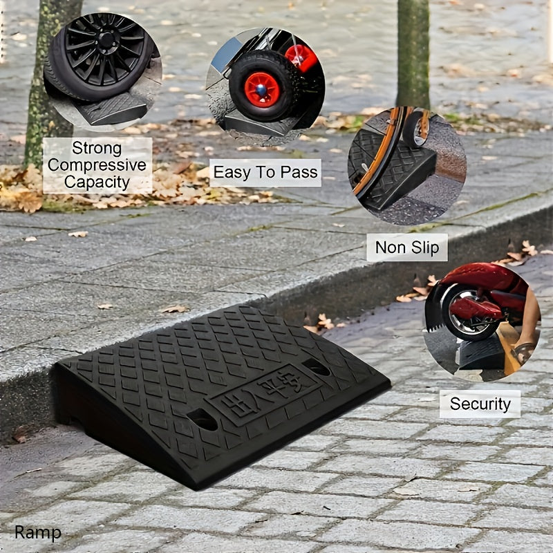 Lot de 2 rampes de chargement robustes en plastique – Rampes portables antidérapantes et résistantes aux intempéries pour voitures, camions, vélos, fauteuils roulants et équipements médicaux, plusieurs hauteurs disponibles