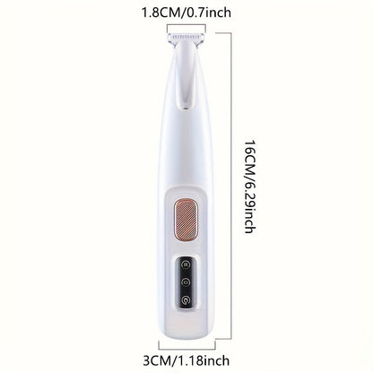 Electric Pet Grooming Clipper Kit with Comb - Quiet USB Rechargeable & Battery Powered Hair Trimmer for Dogs Cats Rabbits Small Animals - Cordless Low Noise Shears Set for Home Salon Use