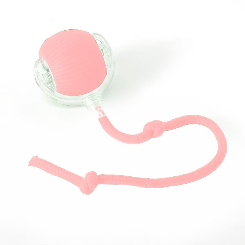 Balle jouet pour chat LED avec corde à queue - Balle interactive électrique intelligente à rotation automatique pour chats et chiots, balle bondissante automatique pour l'exercice du chat, soulagement de l'ennui et jeu en intérieur