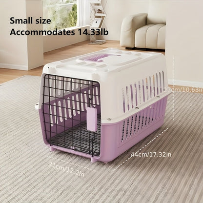 Caisse de transport pour animaux certifiée pour l'aviation – Approuvée IATA et FAA, transporteur portable pour chiens et chats, conforme aux normes des cabines aériennes, respirant, robuste, facile à assembler, caisse de voyage pour petits animaux.
