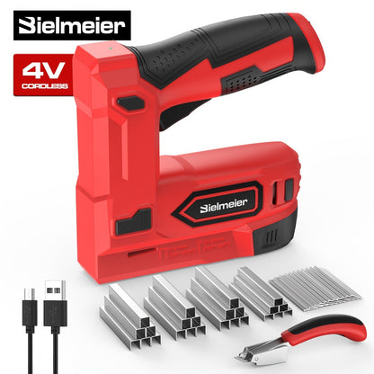 Cloueuse et agrafeuse sans fil 2 en 1 20V – Aucun compresseur nécessaire, batterie et chargeur inclus, dispositif de sécurité, 1600/2000 clous et agrafes pour la menuiserie, le rembourrage et le bricolage