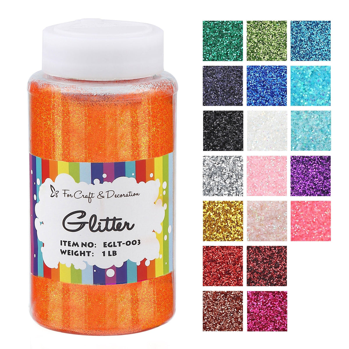 450 g de paillettes artisanales en 19 couleurs – Paillettes fines, extra fines et épaisses avec couvercle saupoudreur pour gobelets, résine, scrapbooking et loisirs créatifs, paillettes en vrac pour enfants et adultes