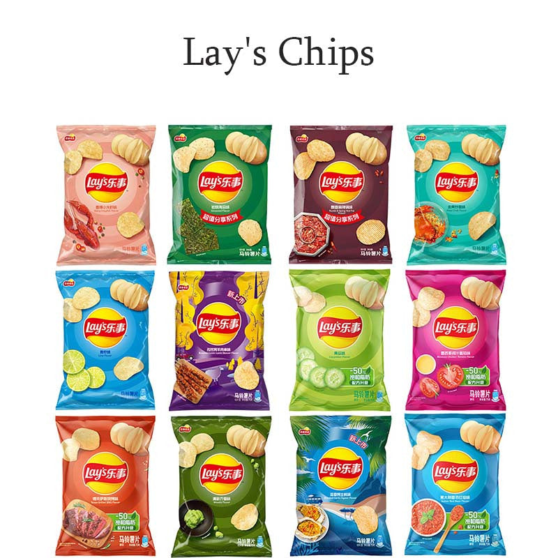 Paquet assorti de croustilles Lay's, 3 ou 6 sacs (65g/70g chacun) – Collation aux saveurs variées pour le bureau, les fêtes, les rencontres décontractées et les fringales sur le pouce