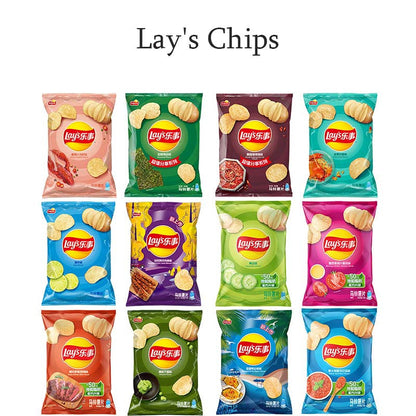 Paquet assorti de croustilles Lay's, 3 ou 6 sacs (65g/70g chacun) – Collation aux saveurs variées pour le bureau, les fêtes, les rencontres décontractées et les fringales sur le pouce