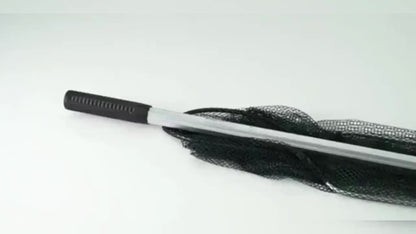 Épuisette de pêche pliable avec manche télescopique en alliage d'aluminium – 3 tailles 86 cm, 110 cm, 130 cm, filet métallique escamotable pour poissons, crabes, écrevisses et crevettes, équipement de pêche portable