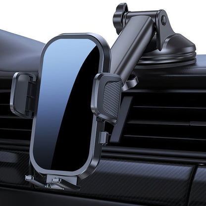 Support de téléphone universel pour voiture, fixation tableau de bord rotative à 360° – Berceau rétractable compatible avec tous les téléphones iPhone Samsung, vision réglable horizontale et verticale, support de téléphone sécurisé pour voiture