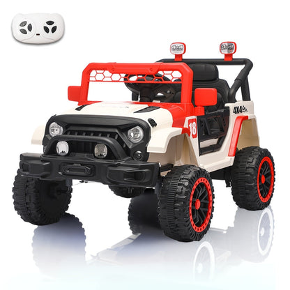 Voiture électrique pour enfants 12V avec télécommande parentale – Véhicule électrique à batterie avec suspension à ressorts, lumières LED, lecteur de musique, ceinture de sécurité, pour garçons et filles de 3 à 8 ans