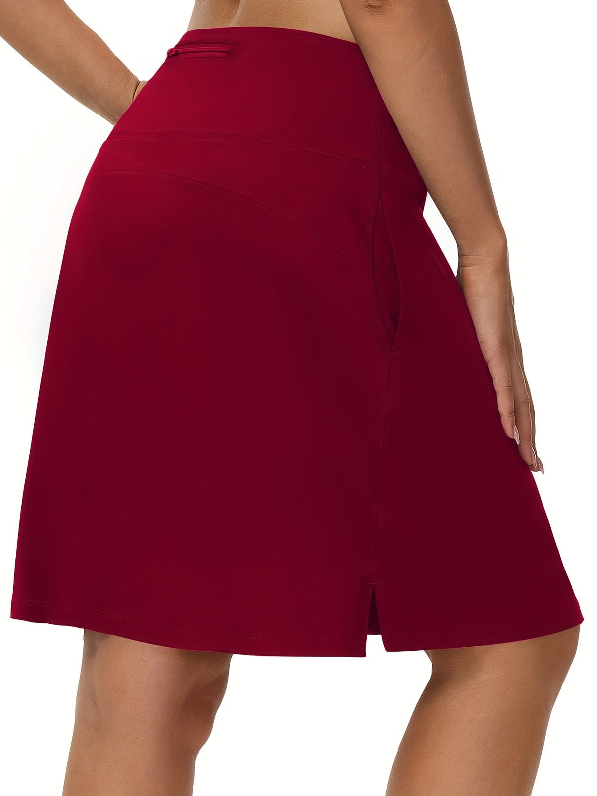 Jupe-short pour femme, longueur genou, 50 cm, avec 5 poches – Jupe de sport taille haute avec short intégré pour le tennis, le golf et le pickleball, jupe-short longue de sport, tailles S-XXL, coloris variés