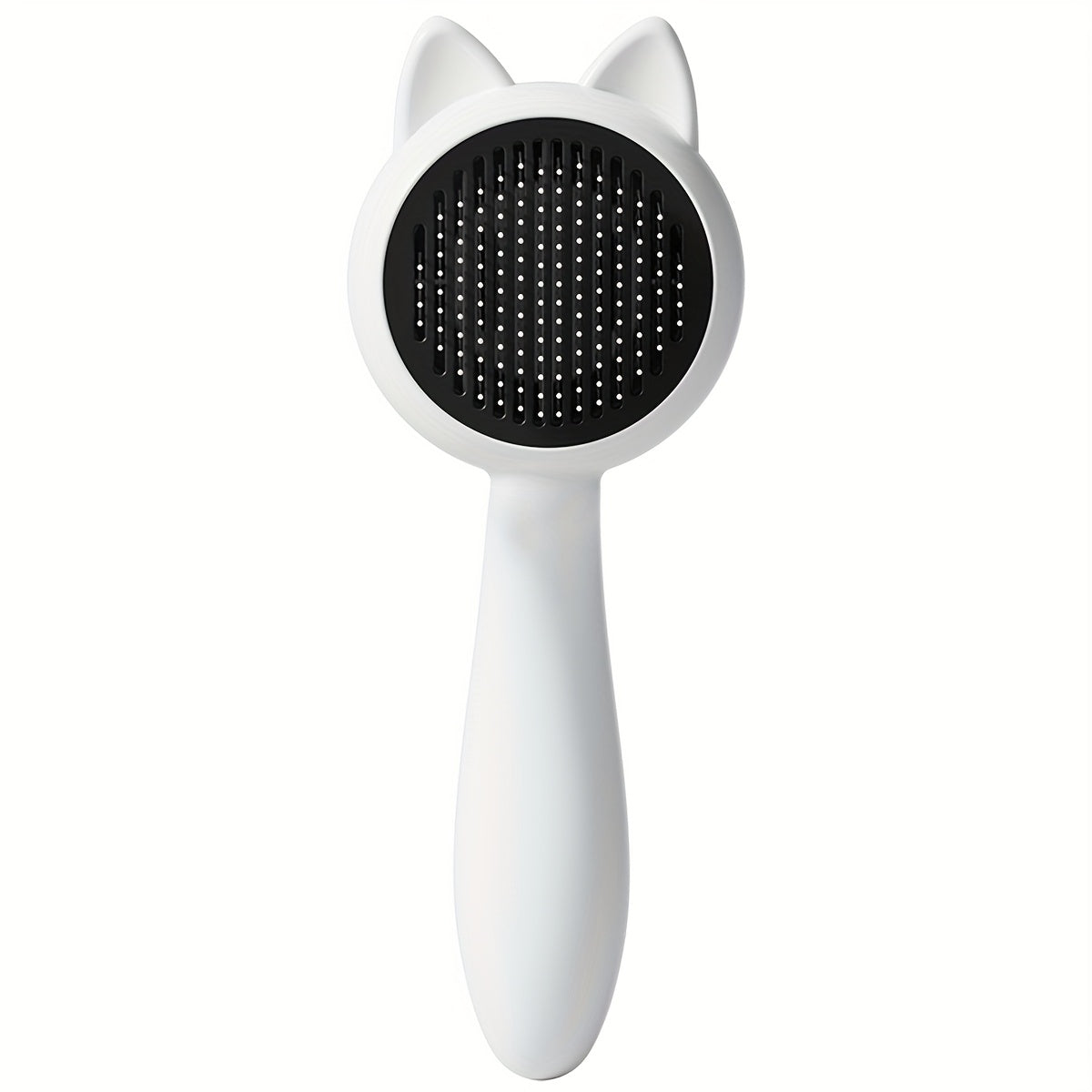 Peigne de toilettage autonettoyant pour chat avec bouton poussoir - Brosse de mue en acier inoxydable pour chats à poils longs et courts, brosse de massage et d'élimination des poils pour chats et chiens