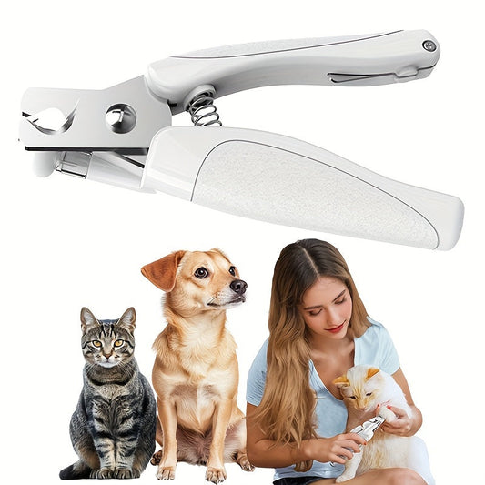 Coupe-ongles LED pour animaux rechargeables par USB – Ciseaux à griffes pour chats et chiens avec lumière intégrée, lime à ongles et protection anti-projections, outil de soin professionnel pour une coupe sécurisée à domicile
